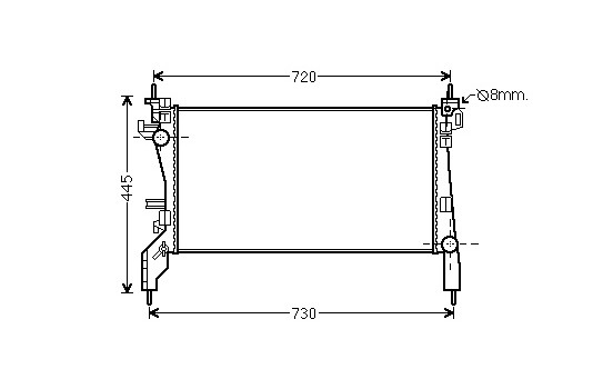 Radiator, engine cooling 09002262 International Radiators