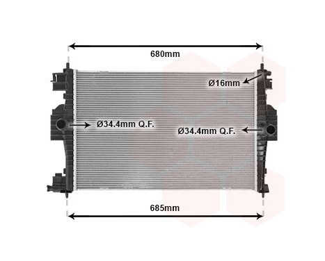 Radiator, engine cooling 09002280 International Radiators, Image 2