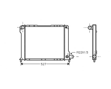 Radiator, engine cooling 17002080 International Radiators