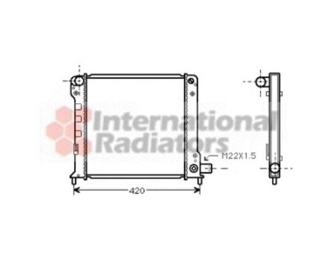 Radiator, engine cooling 17002093 International Radiators, Image 2