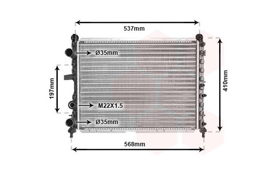 Radiator, engine cooling 17002109 International Radiators, Image 2