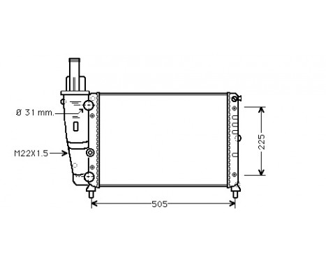 Radiator, engine cooling 17002138 International Radiators