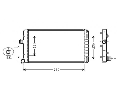 Radiator, engine cooling 17002211 International Radiators