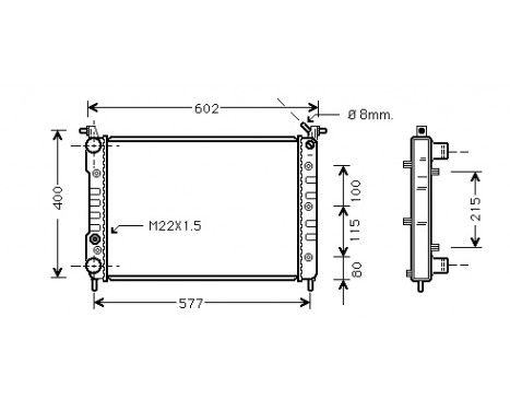 Radiator, engine cooling 17002232 International Radiators