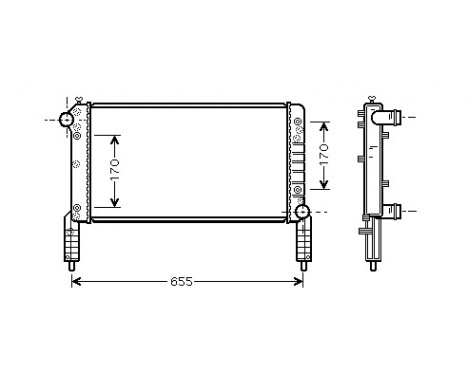 Radiator, engine cooling 17002264 International Radiators