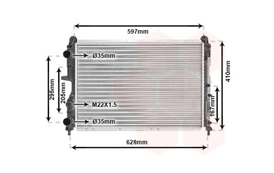 Radiator, engine cooling 17002322 International Radiators, Image 2
