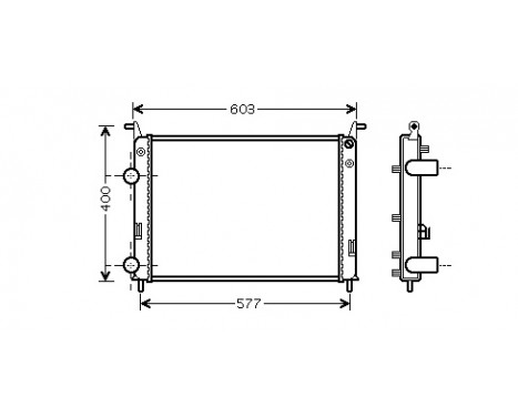 Radiator, engine cooling 17002336 International Radiators