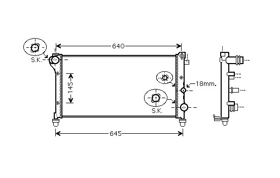 Radiator, engine cooling 17002362 International Radiators