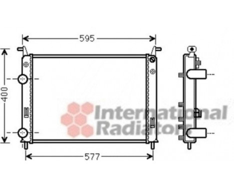 Radiator, engine cooling 17002370 Van Wezel, Image 2