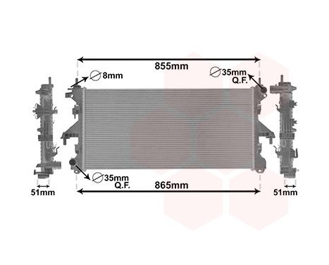 Radiator, engine cooling 17002399 International Radiators, Image 2