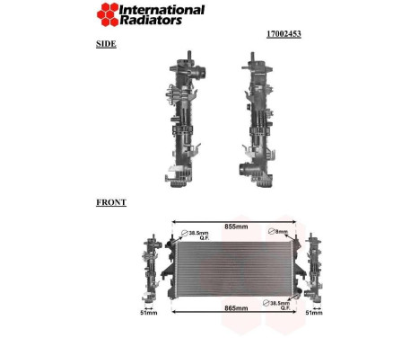 Radiator, engine cooling 17002453 International Radiators, Image 2