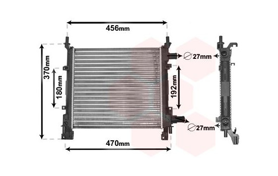 Radiator, engine cooling 18002260 International Radiators, Image 2