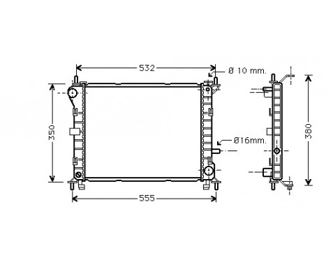 Radiator, engine cooling 18002263 International Radiators