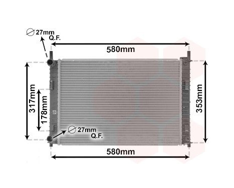 Radiator, engine cooling 18002324 International Radiators, Image 2