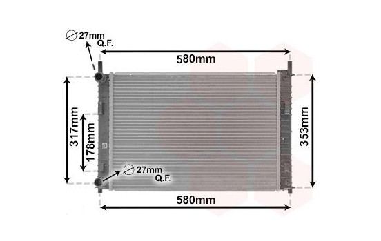 Radiator, engine cooling 18002324 International Radiators, Image 2