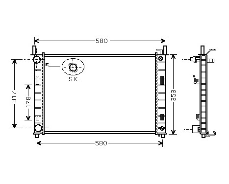 Radiator, engine cooling 18002324 International Radiators