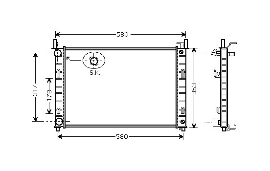 Radiator, engine cooling 18002324 International Radiators