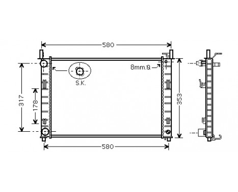 Radiator, engine cooling 18002326 International Radiators