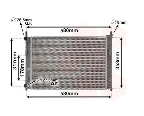 Radiator, engine cooling 18002326 International Radiators, Image 2