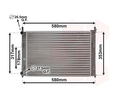 Radiator, engine cooling 18002326 International Radiators, Image 2