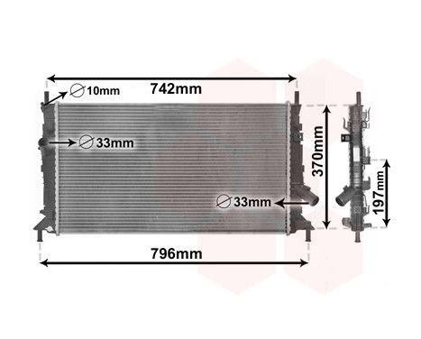 Radiator, engine cooling 18002369 International Radiators, Image 2