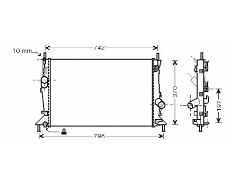 Radiator, engine cooling 18002369 International Radiators