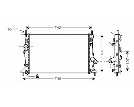 Radiator, engine cooling 18002370 International Radiators
