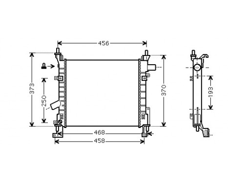 Radiator, engine cooling 18002373 International Radiators