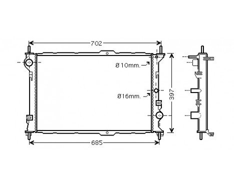 Radiator, engine cooling 18002381 International Radiators