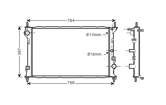 Radiator, engine cooling 18002382 International Radiators