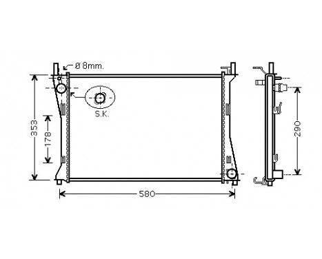 Radiator, engine cooling 18002400 International Radiators