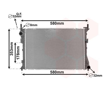 Radiator, engine cooling 18002400 International Radiators, Image 2