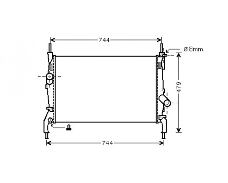 Radiator, engine cooling 18002404 International Radiators