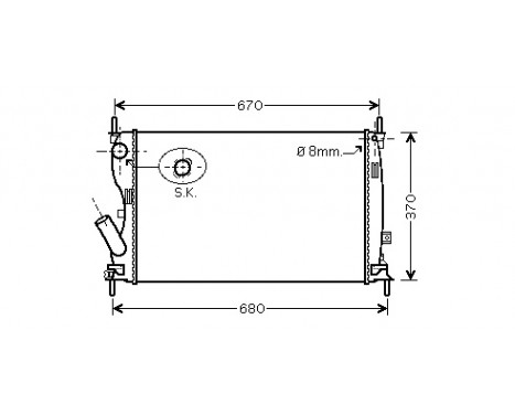 Radiator, engine cooling 18002408 International Radiators