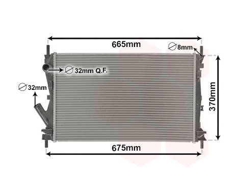 Radiator, engine cooling 18002408 International Radiators, Image 2