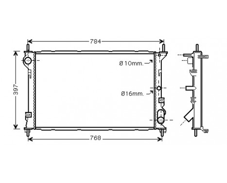 Radiator, engine cooling 18002411 International Radiators