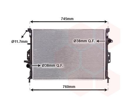 Radiator, engine cooling 18002424 International Radiators, Image 2