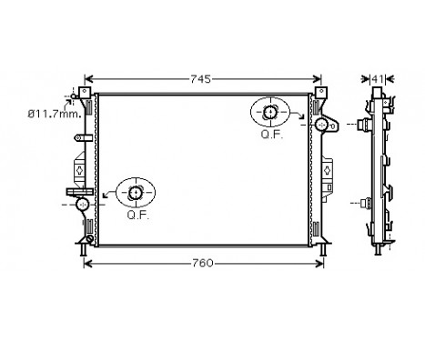 Radiator, engine cooling 18002424 International Radiators