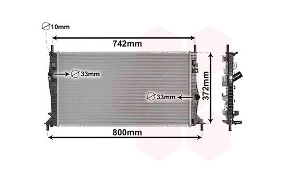 Radiator, engine cooling 18002596 International Radiators