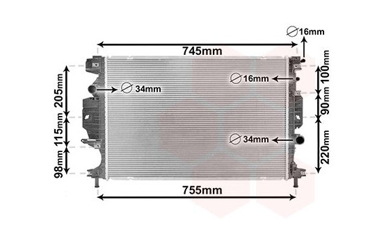 Radiator, engine cooling 18002642 International Radiators