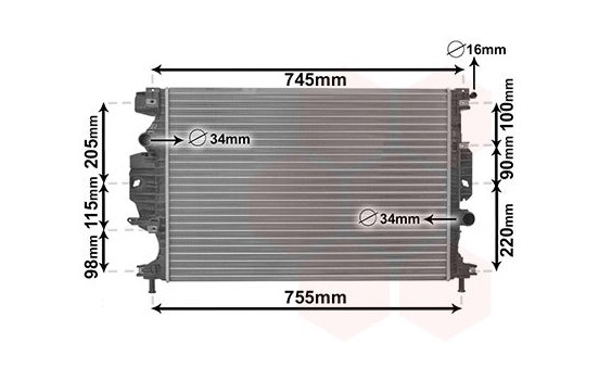 Radiator, engine cooling 18012713 International Radiators