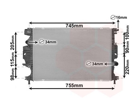 Radiator, engine cooling 18012714 International Radiators
