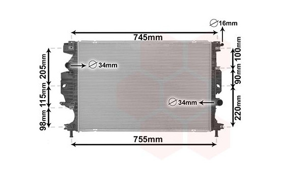 Radiator, engine cooling 18012714 International Radiators