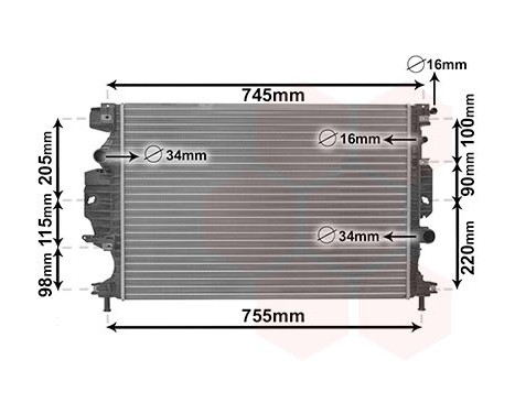 Radiator, engine cooling 18012716 International Radiators