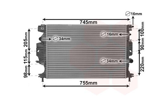 Radiator, engine cooling 18012716 International Radiators