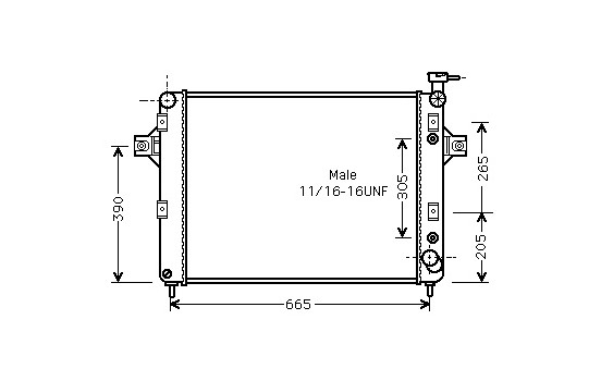Radiator, engine cooling 21002044 International Radiators