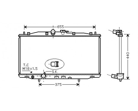 Radiator, engine cooling 25002170 International Radiators