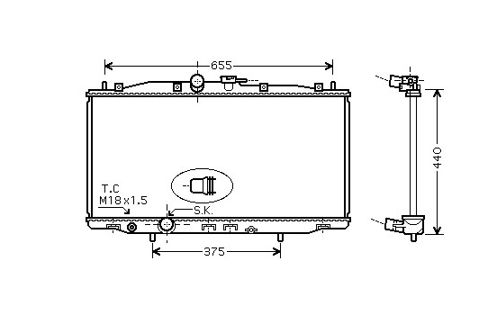Radiator, engine cooling 25002170 International Radiators