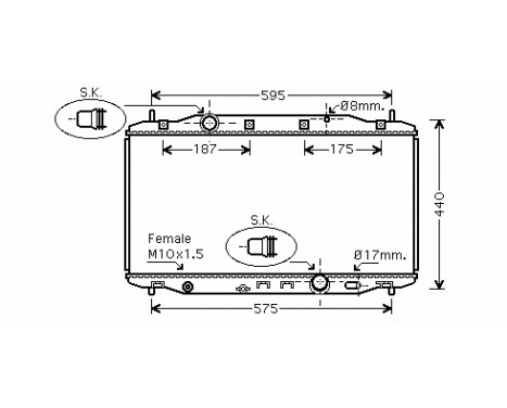 Radiator, engine cooling 25002190 International Radiators