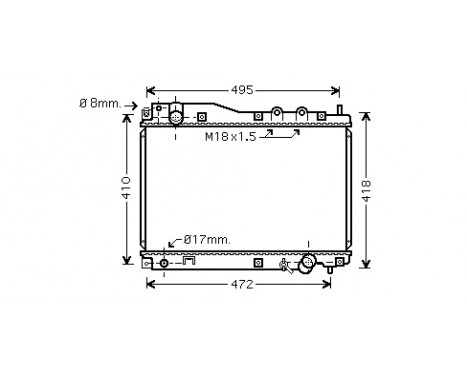 Radiator, engine cooling 25002204 International Radiators